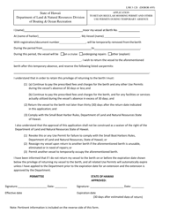 Form LNR3-128 Application to Retain Regular Mooring Permit and Other Use Permits During Temporary Absence - Hawaii