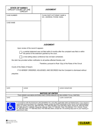 Form 1C-P-624 &quot;Dismissal - Rcch 12(Q)&quot; - Hawaii