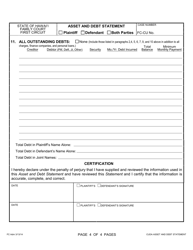 Form 1F-P-840 Asset and Debt Statement - Hawaii, Page 4