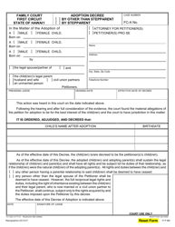 Document preview: Form 1F-P-880 Adoption Decree of a Child(Ren) - Hawaii