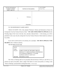 Form 1F-P-2094 Petitioner's Motion and Declaration to Renew the Existing One-Year Gun Violence Protective Order; Notice of Hearing Statement of Mailing; Exhibits 1 and 2 - Hawaii, Page 4