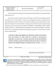 Form 1F-P-2094 Petitioner's Motion and Declaration to Renew the Existing One-Year Gun Violence Protective Order; Notice of Hearing Statement of Mailing; Exhibits 1 and 2 - Hawaii, Page 5