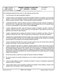 Form 1F-P-1036 General Consent to Adoption - Hawaii, Page 3