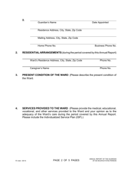 Form 1F-P-2011 Annual Report of the Guardian of an Incapacitated Person - Hawaii, Page 2
