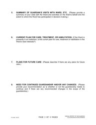 Form 1F-P-2011 Annual Report of the Guardian of an Incapacitated Person - Hawaii, Page 3