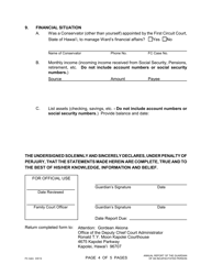 Form 1F-P-2011 Annual Report of the Guardian of an Incapacitated Person - Hawaii, Page 4