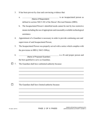 Form 1F-P-2014 Order Appointing Guardian With Limited/Unlimited Authority - Hawaii, Page 2