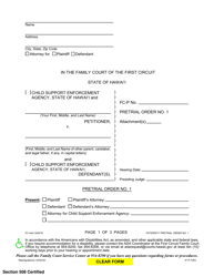 Form 1F-P-1055 Pretrial Order No. 1 - Hawaii