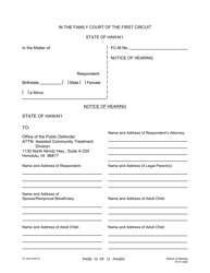 Form 1F-P-1065 Petition for Additional Period of Assisted Community Treatment - Hawaii, Page 10