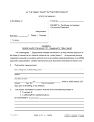 Form 1F-P-1065 Petition for Additional Period of Assisted Community Treatment - Hawaii, Page 6