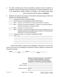 Form 1F-P-1065 Petition for Additional Period of Assisted Community Treatment - Hawaii, Page 8