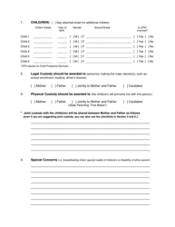 Form 2F-P-796 Proposed Parenting Plan - Hawaii, Page 2