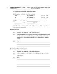 Form 2F-P-796 Proposed Parenting Plan - Hawaii, Page 3