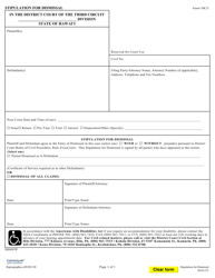 Document preview: Form 3DC21 Stipulation for Dismissal - Hawaii