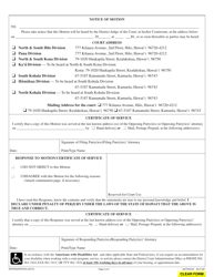 Form 3DC37 Motion for Discovery; Declaration; Notice of Motion; Certificate of Service - Hawaii, Page 2