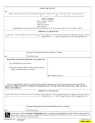 Form 5DC42 Motion to Set Aside Default / Judgment / Dismissal; Declaration; Notice of Motion; Certificate of Service - Hawaii, Page 2