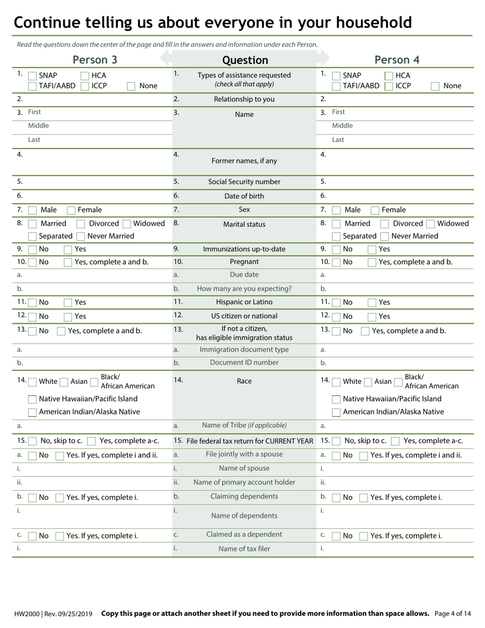 Form HW2000 Application for Assistance - Idaho, Page 6