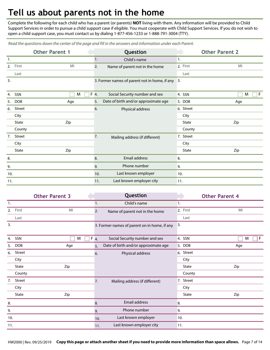 Form HW2000 Application for Assistance - Idaho, Page 9