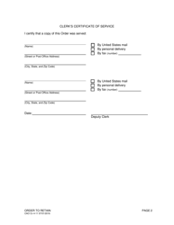 Form CAO Cv4-11 Order on Motion to Retain Case - Idaho, Page 2