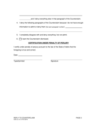 Form CAO Cv3-5 Reply to Counterclaim - Idaho, Page 2