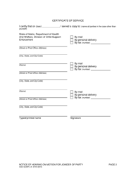 Form CAO GCSPi4-5 Notice of Hearing on Motion for Joinder of Party - Idaho, Page 2