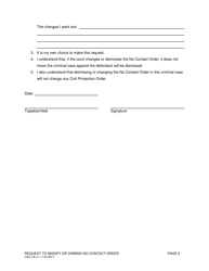 Form CAO CR4-1 Request to Modify or Dismiss No Contact Order - Idaho, Page 2