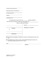 Document preview: Form CAO SC7-2 Dismissal by Plaintiff - Idaho