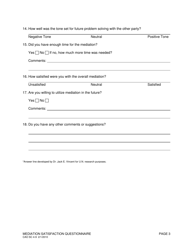 Form CAO SC4-9 Mediation Satisfaction Questionnaire - Idaho, Page 3