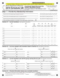 Schedule UB Combined Apportionment for Unitary Business Group - Illinois