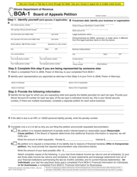 Form BOA-1 Board of Appeals Petition - Illinois