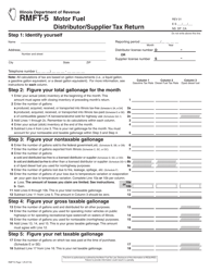 Form RMFT-5 Motor Fuel Distributor/Supplier Tax Return - Illinois, Page 2
