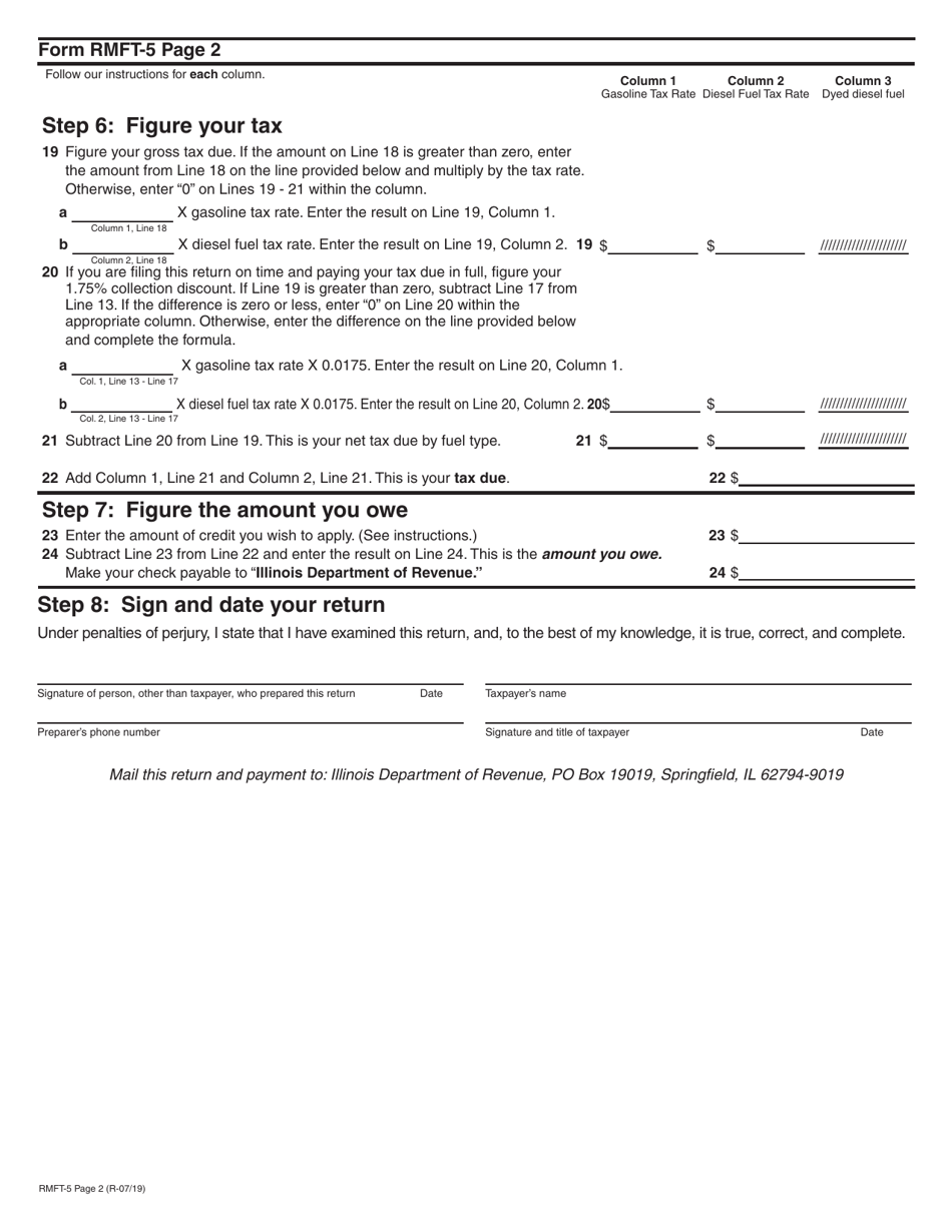 Form RMFT5 Download Printable PDF or Fill Online Motor Fuel