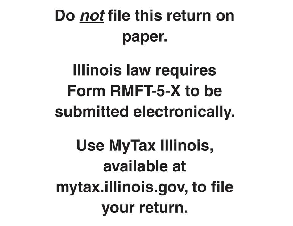 Form RMFT-5-X Amended Return / Claim for Credit Motor Fuel Tax for Distributor / Supplier - Illinois, Page 1