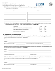 Form 482-0676 Birthing Center Renewal Licensure Application - Illinois, Page 3