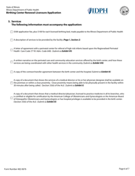 Form 482-0676 Birthing Center Renewal Licensure Application - Illinois, Page 6