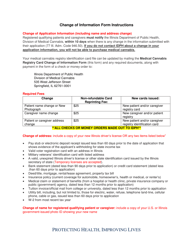 Medical Cannabis Registry Card Change of Information Form - Illinois, Page 2