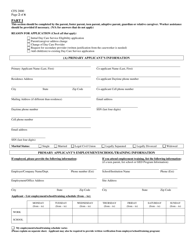 Form CFS2000 &quot;Day Care Service Eligibility Application&quot; - Illinois, Page 2