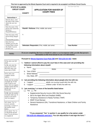 Form WA-P603.4 Application for Waiver of Court Fees - Illinois