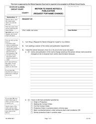 Form NC-WNM306.1 Motion to Waive Notice &amp; Publication (Request for Name Change) - Illinois