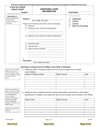 Document preview: Form OP-AC409.1 Additional Case Information - Illinois
