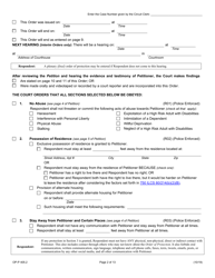 Form OP-P405.2 Order of Protection - Illinois, Page 2