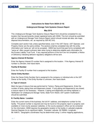 Instructions for State Form 56554 &quot;Underground Storage Tank Systems Closure Report&quot; - Indiana
