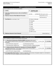 Form PI-13 (State Form 52553) Oaq Process Information Application - Lime Manufacturing - Indiana, Page 2