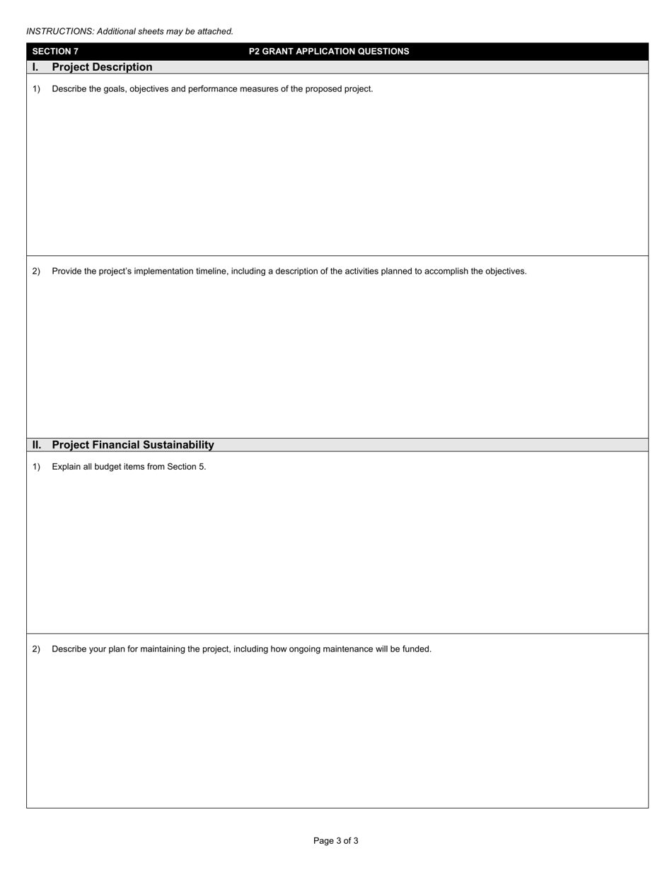 State Form 53334 Indiana Pollution Prevention (P2) Grant Program Application - Indiana, Page 3