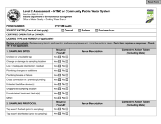State Form 55981 Level 2 Assessment - Ntnc or Community Public Water System - Indiana
