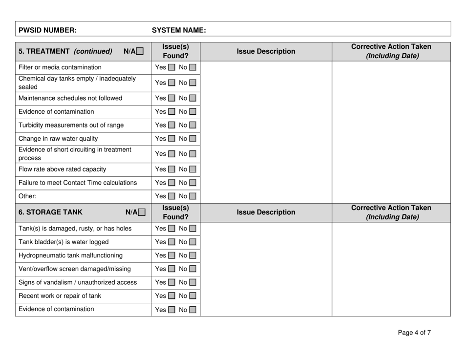 State Form 55981 Level 2 Assessment - Ntnc or Community Public Water System - Indiana, Page 4