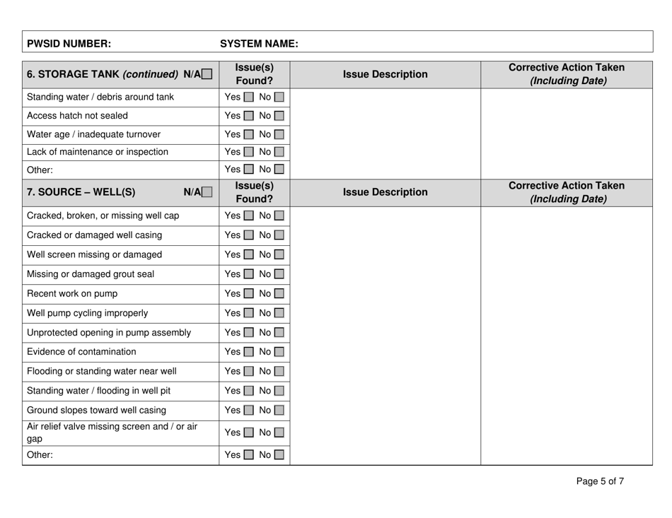 State Form 55981 Level 2 Assessment - Ntnc or Community Public Water System - Indiana, Page 5