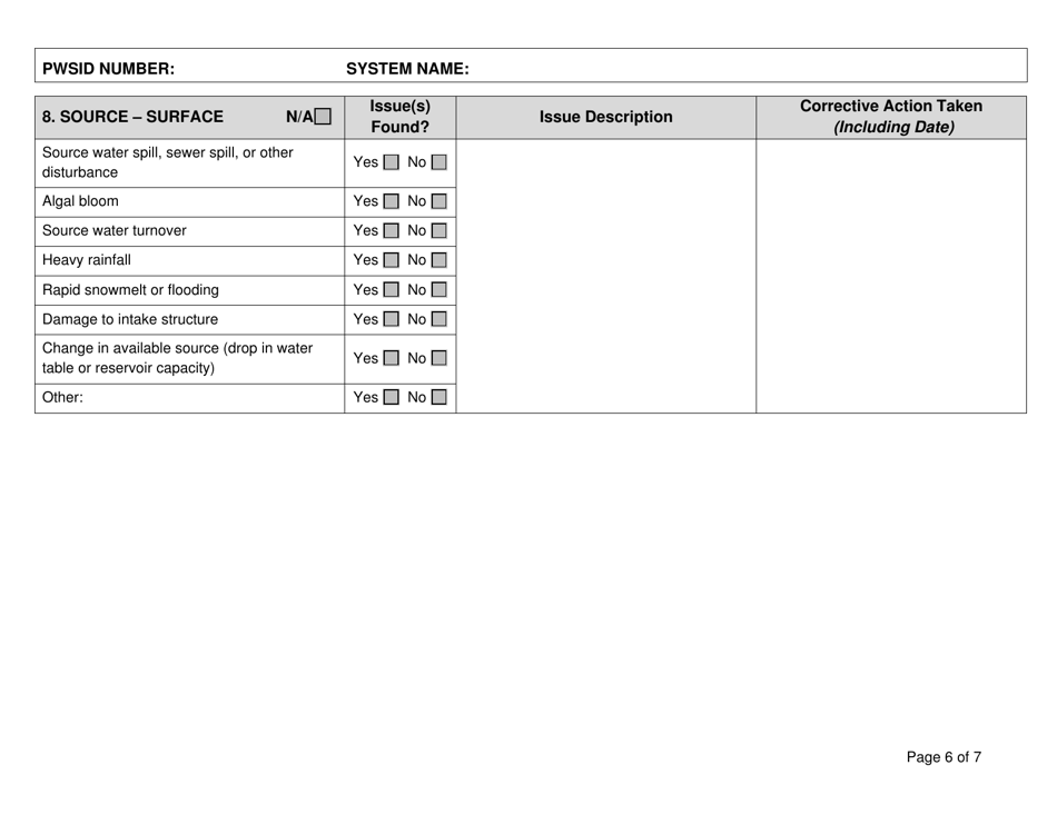 State Form 55981 Level 2 Assessment - Ntnc or Community Public Water System - Indiana, Page 6