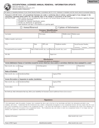 Document preview: State Form 53544 Occupational Licensee Annual Renewal / Information Update - Indiana