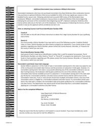 DNR Form 542-8066 Affidavit for Nonresident Iowa Landowner Anterless-Only Deer Hunting License - Iowa, Page 2
